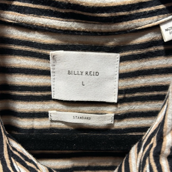 Billy Reid Pima Cotton Striped Polo - Picture 2 of 3